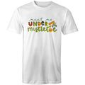 Meet Me Under The Mistletoe, Christmas - Mens T-Shirt White Mens Christmas T-shirt Christmas Printed In Australia