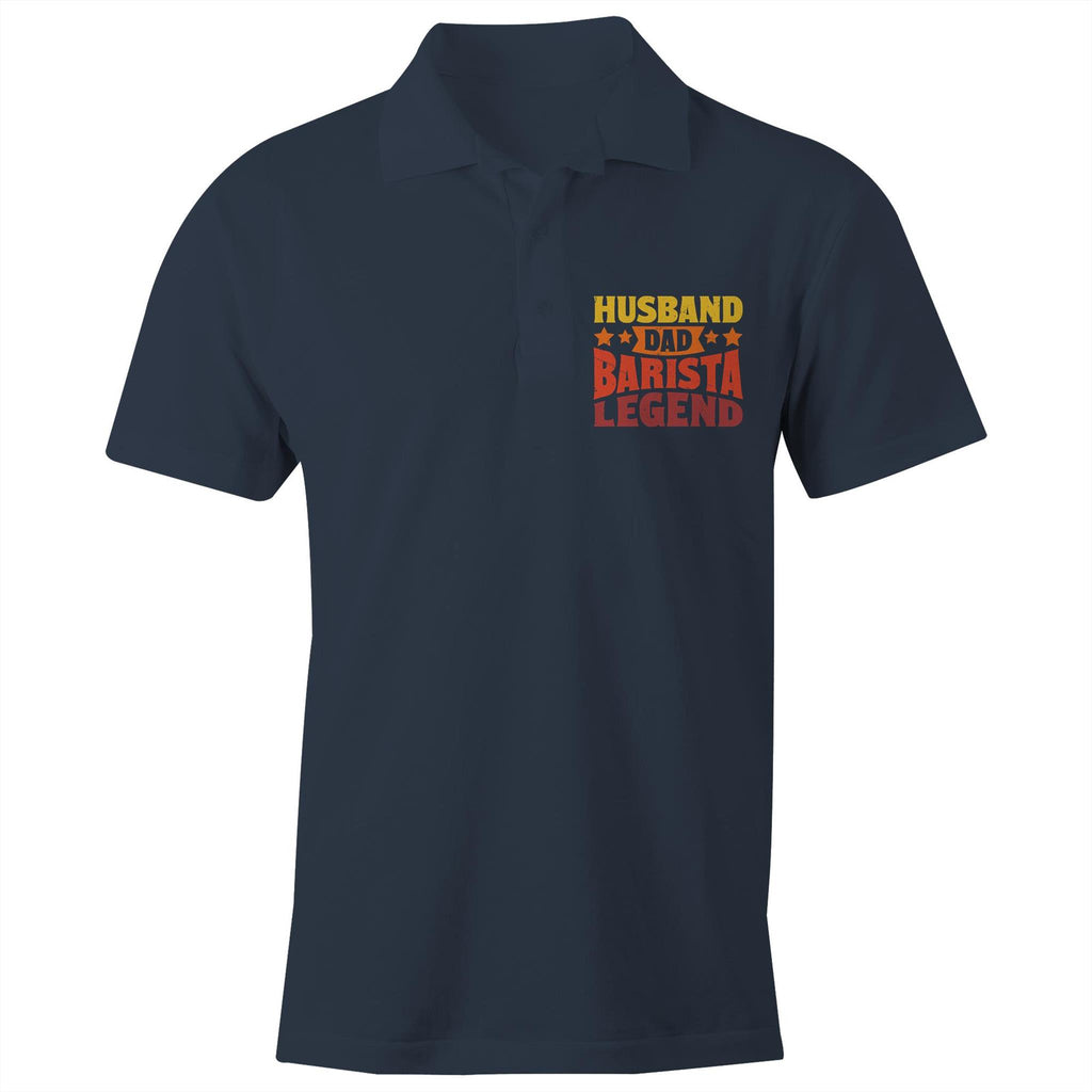 Husband Dad Barista Legend AS Colour Chad Polo Shirt