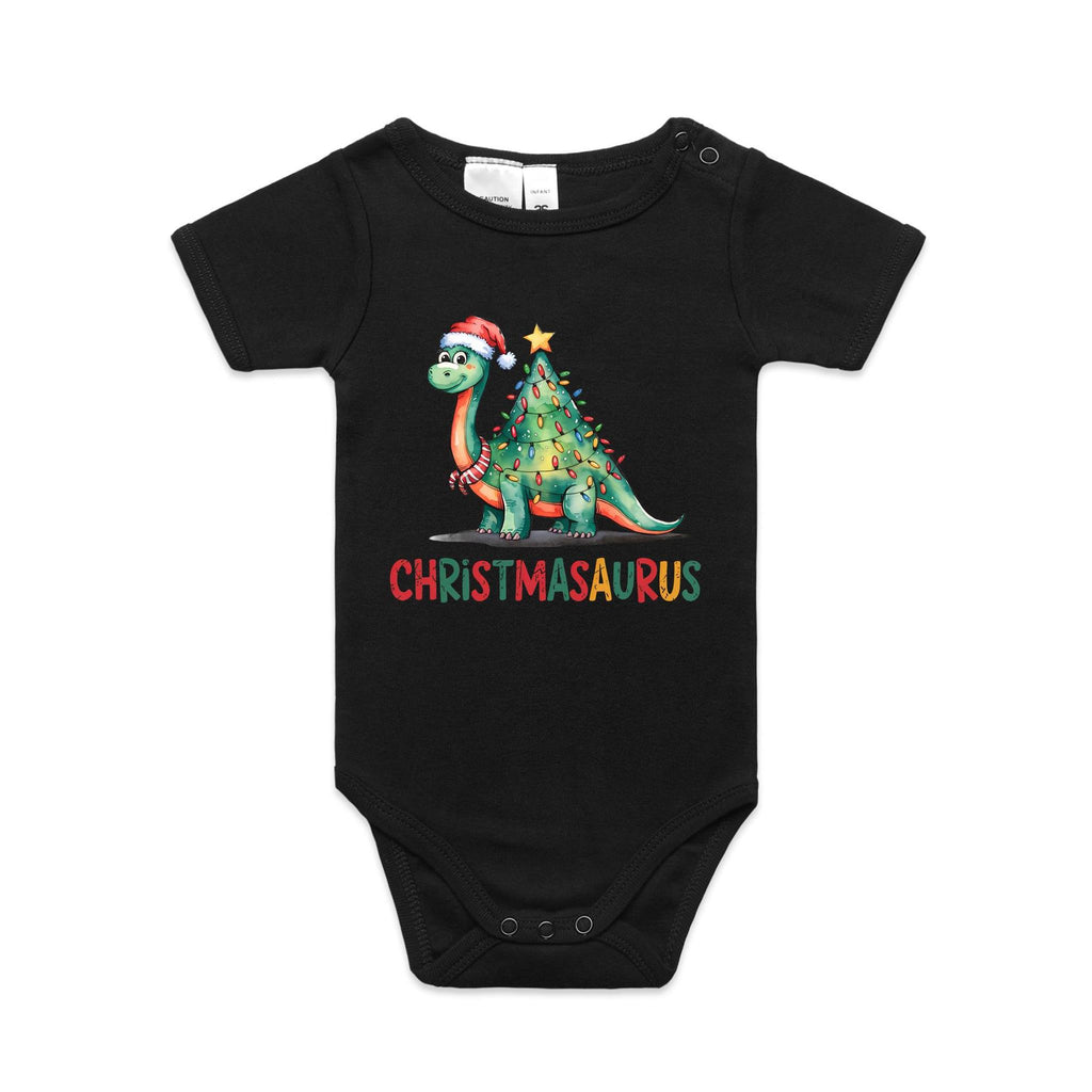 Christmasaurus, Christmas Dinosaur - Baby Bodysuit
