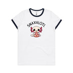 Snaxalotl, Axolotl Pizza - Women's Ringer Tee