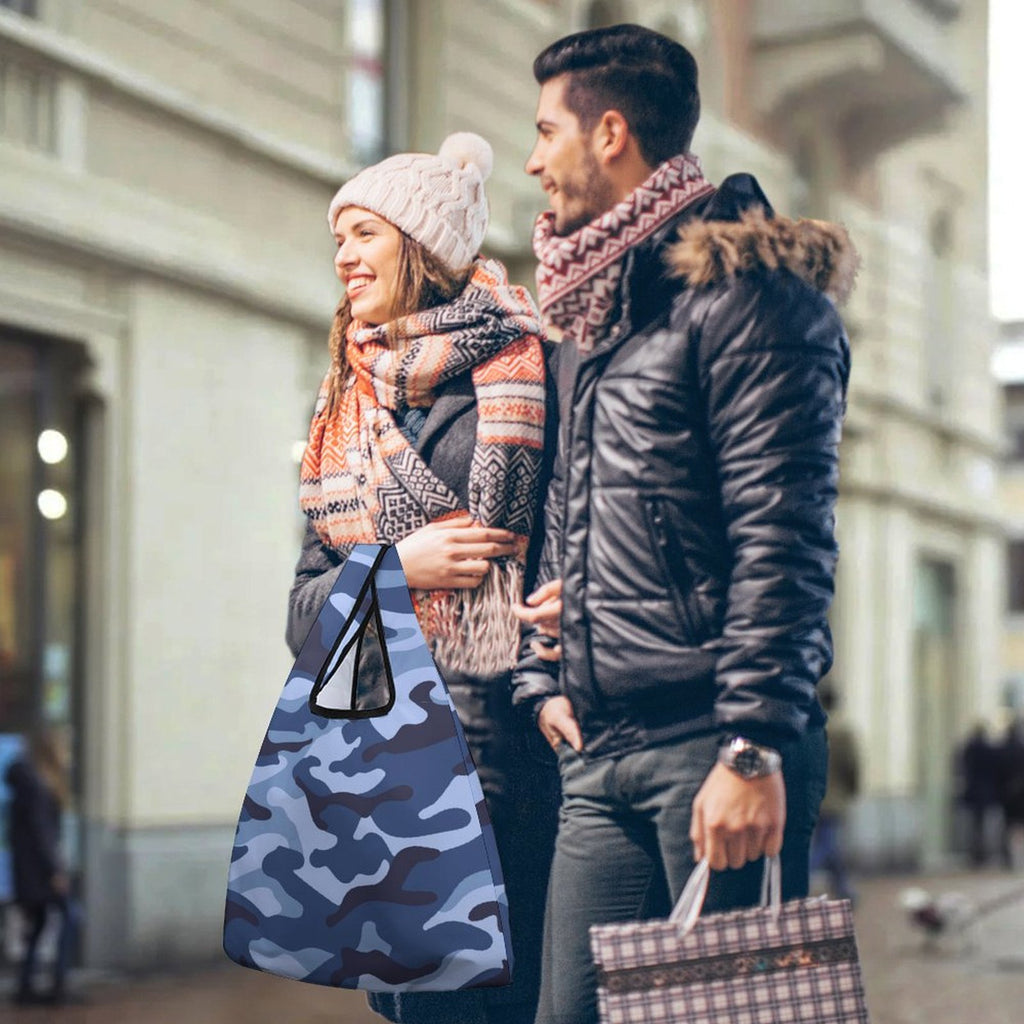 Blue Camouflage - Collapsible Shopping Bag