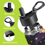 Colourful Space 12oz Kids Water Bottle with Straw Lid