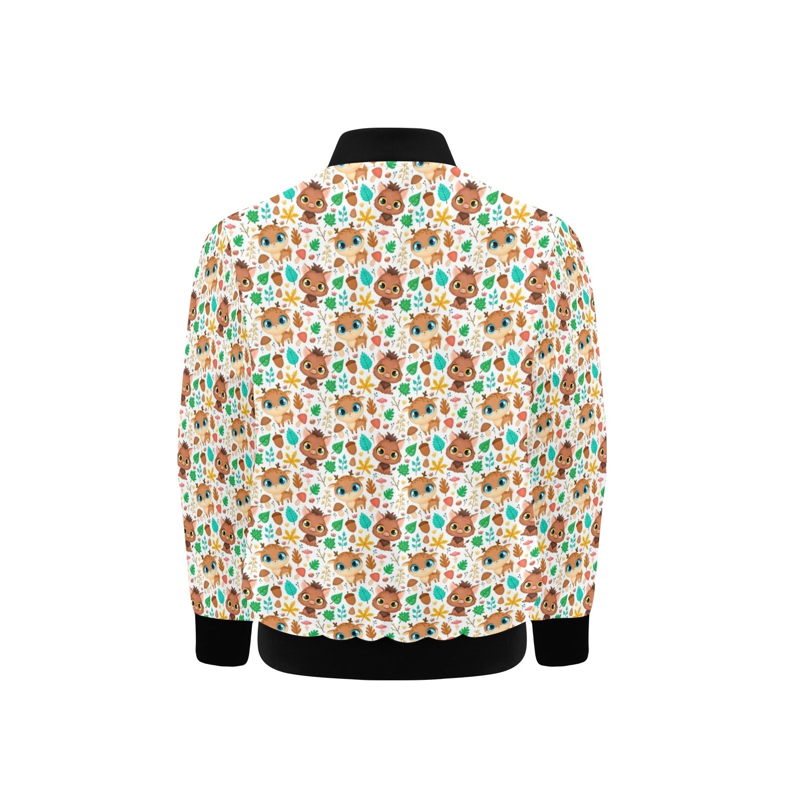 Cute Autumn Creatures Kids Bomber Jacket Kids Bomber Jacket animal Printed Offshore