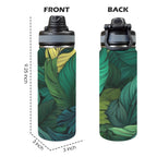 Tropical Leaves - Insulated Water Bottle with Dual-Use Lid (18oz) Insulated Water Bottle with Dual-Use Lid (18oz) Printed Offshore