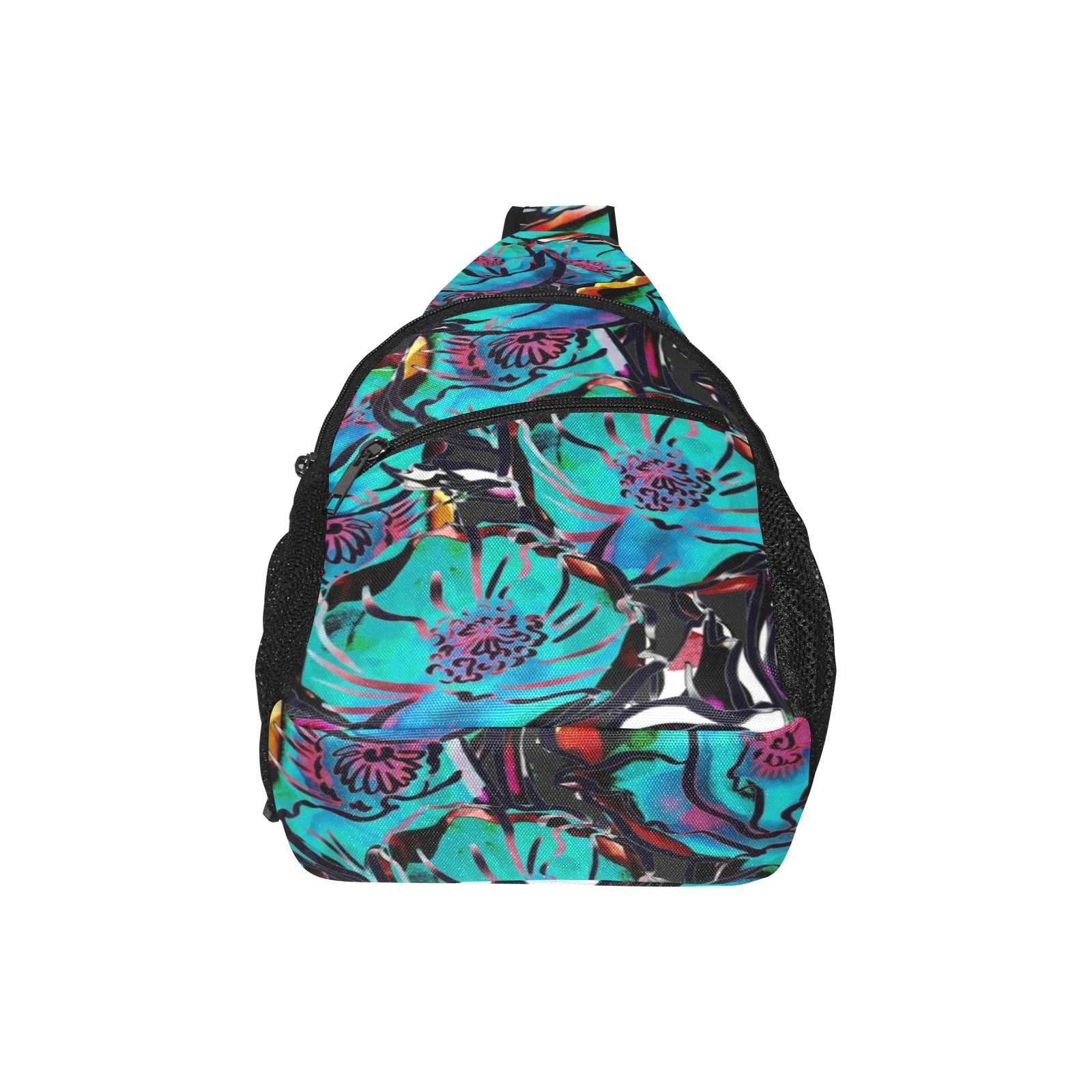 Flower It Blue - Chest Bag