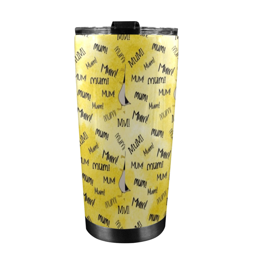 Seagull Mum - 20oz Mobile Tumbler with Lid (Black Lock) 20oz Travel Mug animal Mum Printed Offshore