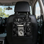 Black And White Floral Car Seat Back Organiser Car Seat Back Organiser Plants Printed Offshore