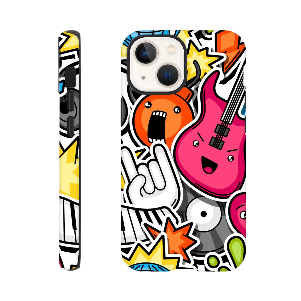 Sticker Music - Apple iPhone Tough case iPhone 13 Mini iPhone Tough Case Globally Fulfilled Music