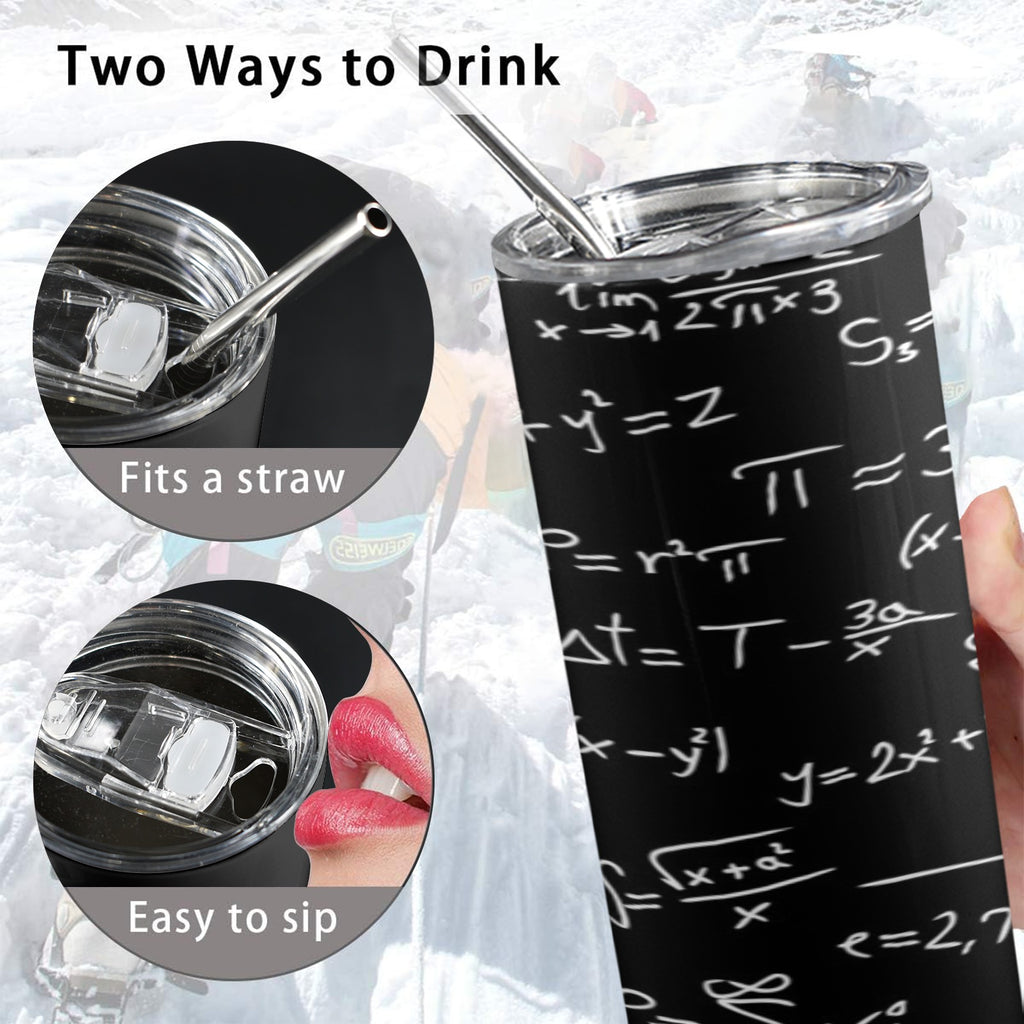 Equations 20oz Tall Skinny Tumbler with Lid and Straw