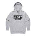 Gen X, Lots Of Memories, No Evidence Women's AS Colour Hoodie Grey Marle Womens Hoodie Printed In Australia