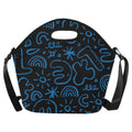 Blue Squiggle - Neoprene Lunch Bag One Size Neoprene Lunch Bag Printed Offshore