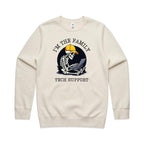I'm The Family Tech Support, Skeleton - AS Colour Stencil Crew Sweatshirt Ecru Sweatshirt Printed In Australia Tech