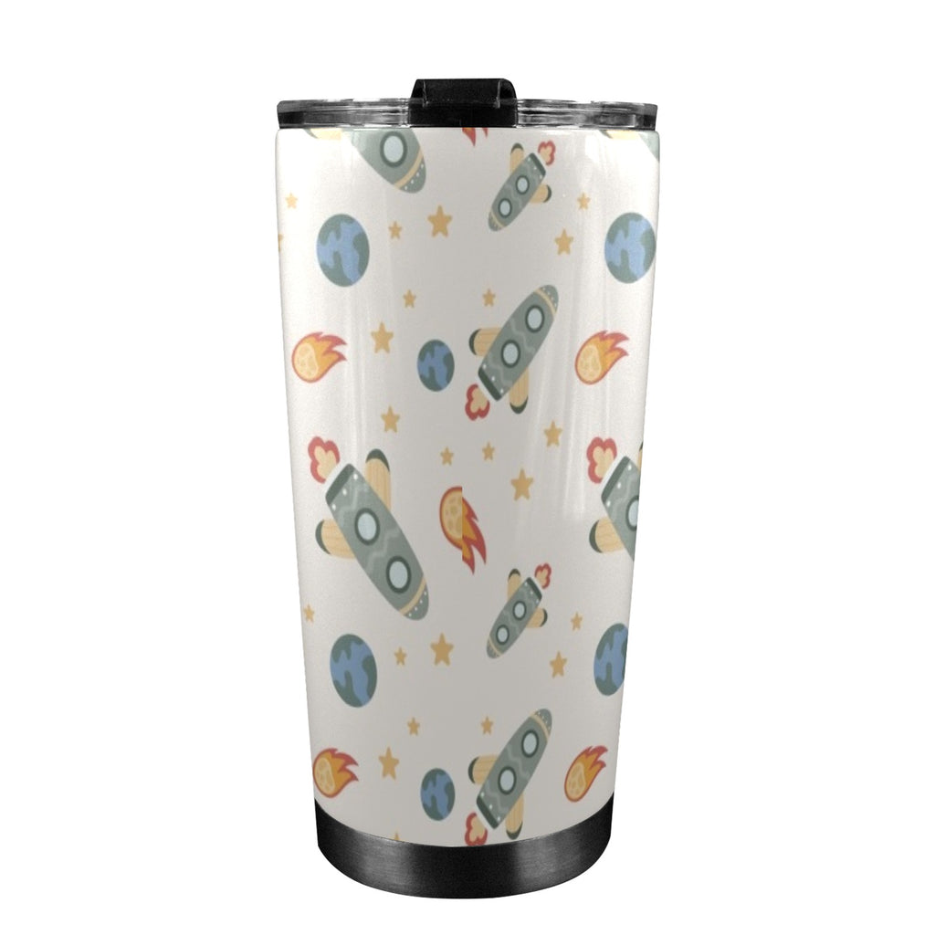 Rockets 20oz Mobile Tumbler with Lid (Black Lock) 20oz Travel Mug Printed Offshore Space