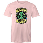 Alien, I'm Not Saying It Was Humans - Mens T-Shirt Pink Mens T-shirt Printed In Australia Sci Fi