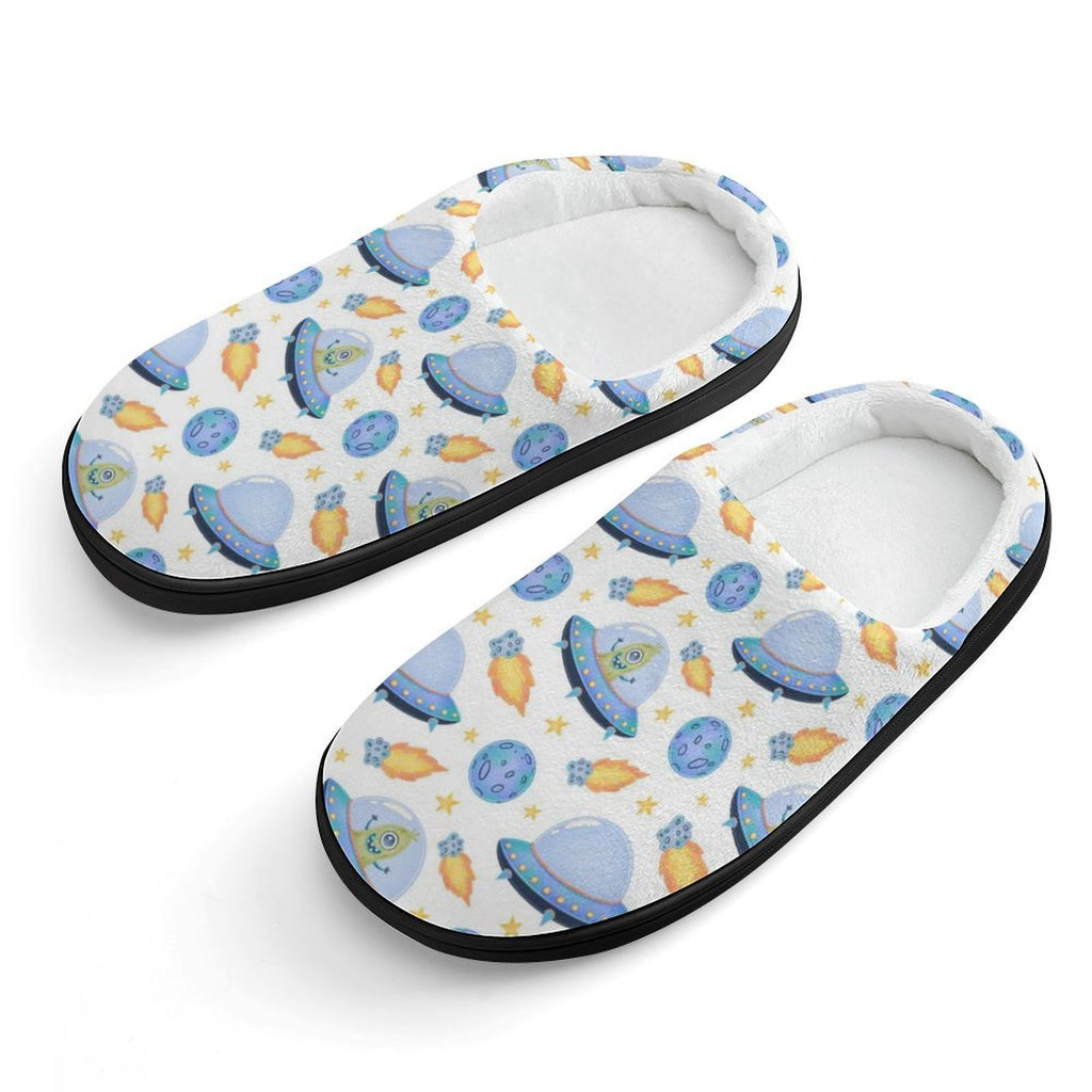 UFO's Kids Cotton Slippers black Kids Cotton Slippers Printed Offshore Sci Fi