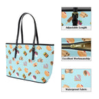 Classic Aussie Food Icons PU Leather Tote Bag Large