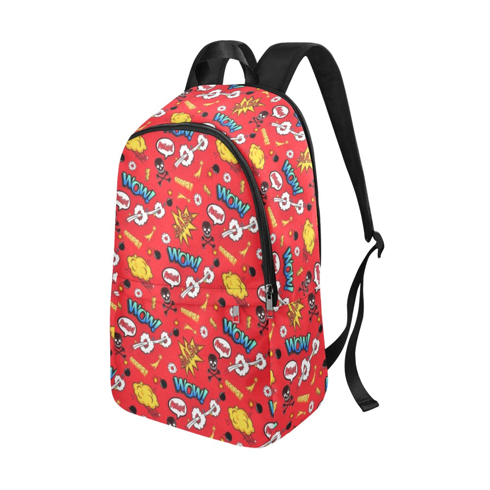 Comic Book Red - Fabric Backpack