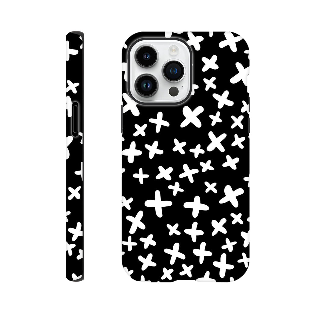 Black And White Crosses - Apple iPhone Tough case iPhone 14 Pro Max iPhone Tough Case Globally Fulfilled