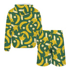 Happy Bananas Men's Lightweight Sun Hoodie & Shorts Set Men's Lightweight Sun Hoodie & Shorts Food Printed Offshore