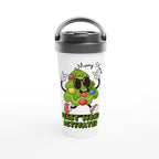 Christmas Feast Mode Activated - White 15oz Stainless Steel Travel Mug Default Title Christmas Travel Mug Christmas Globally Fulfilled