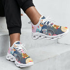 Abstract Floral Women's Twisted Sole Sneakers