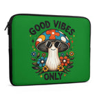 Good Vibes Only, Hippie Mushroom Laptop Sleeve (Multiple Sizes) Laptop Sleeve Positivity Printed Offshore Retro