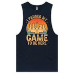 I Paused My Game To Be Here, Chess - Mens Tank Top Tee Navy Drop Arm Tank Top Chess Games Printed In Australia
