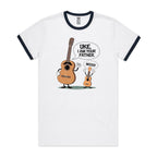 Uke, I Am Your Father, Guitar Ukulele - Staple Ringer Tee