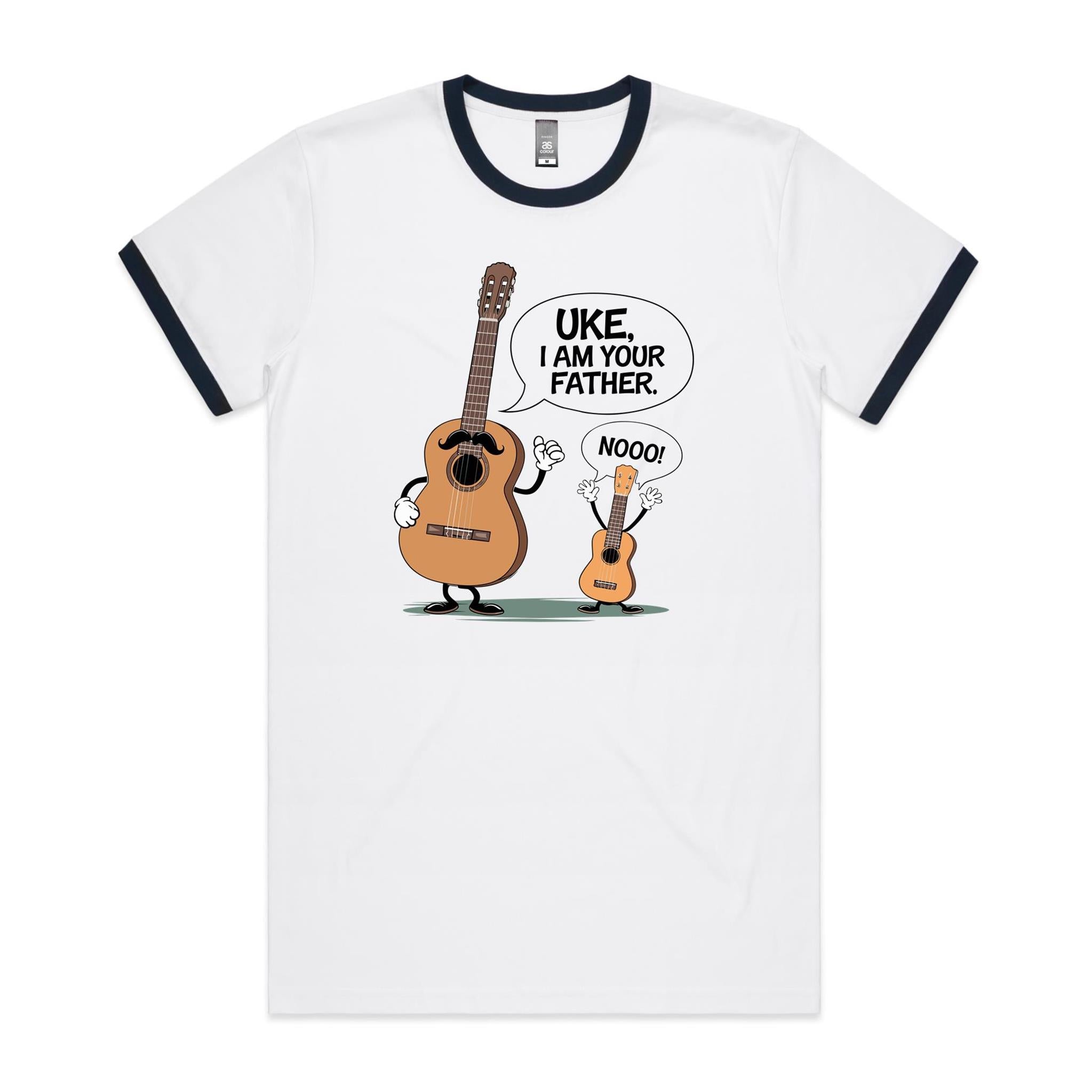 Uke, I Am Your Father, Guitar Ukulele - Staple Ringer Tee