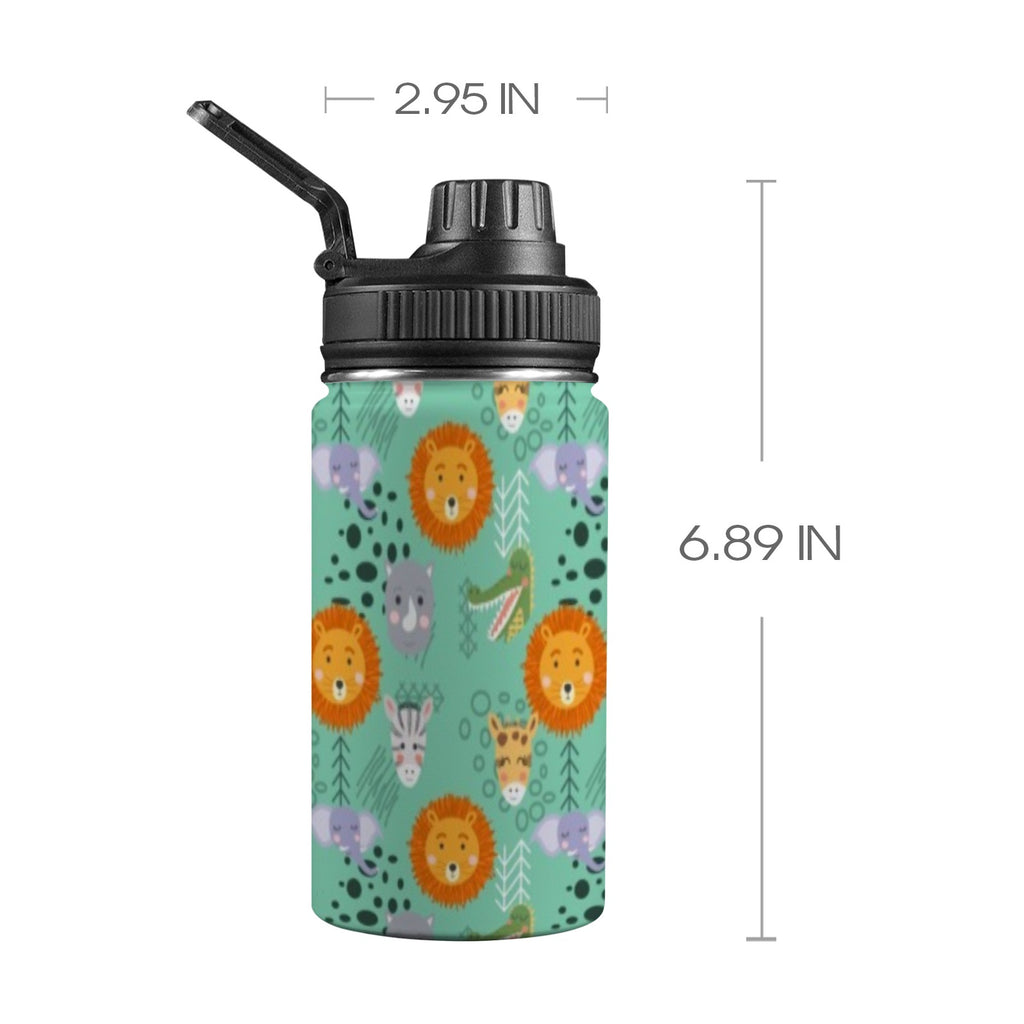 Safari Animals Kids Water Bottle with Chug Lid (12 oz) One Size Kids Water Bottle with Chug Lid animal Printed Offshore