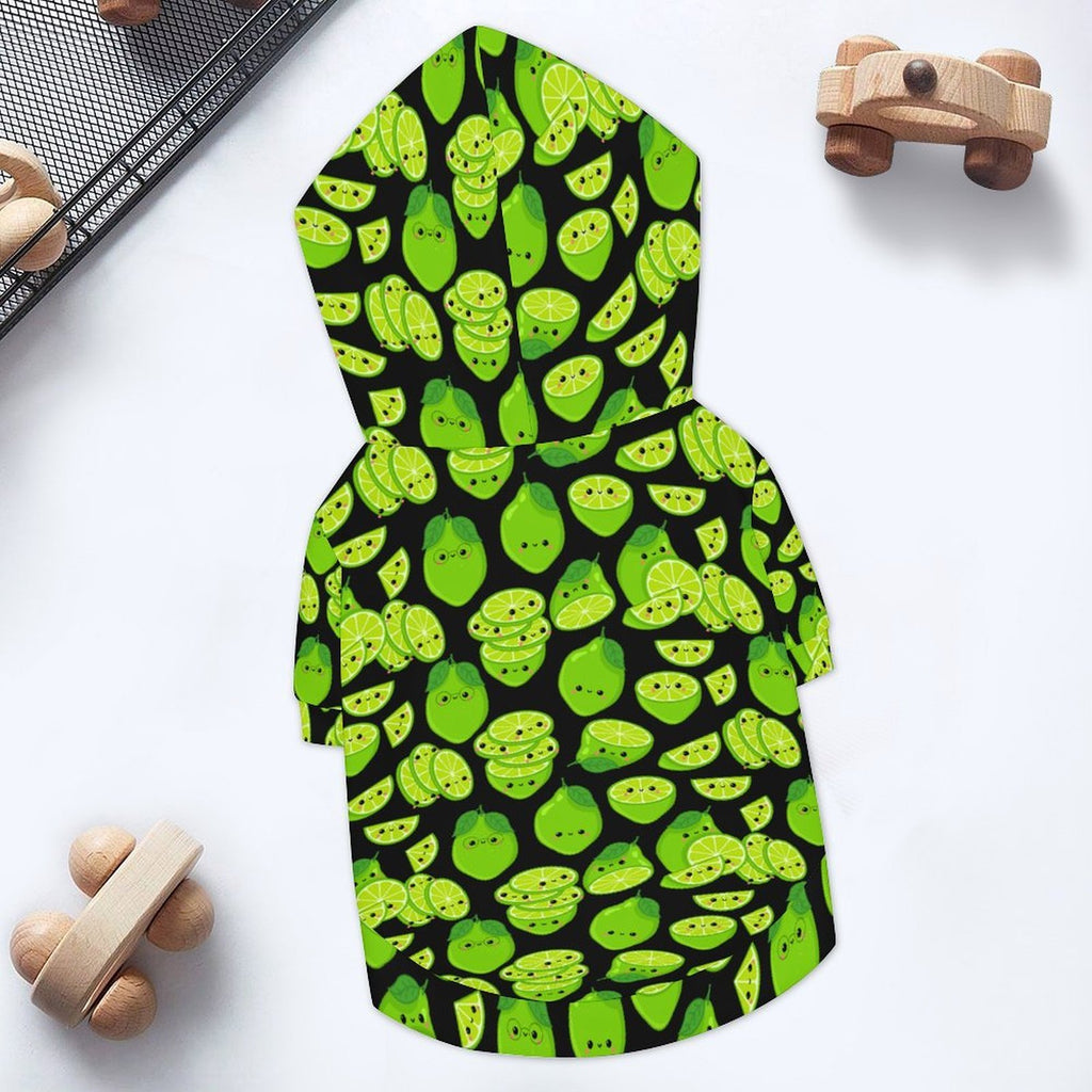 Cute Limes Pet Hoodie (Large Size)