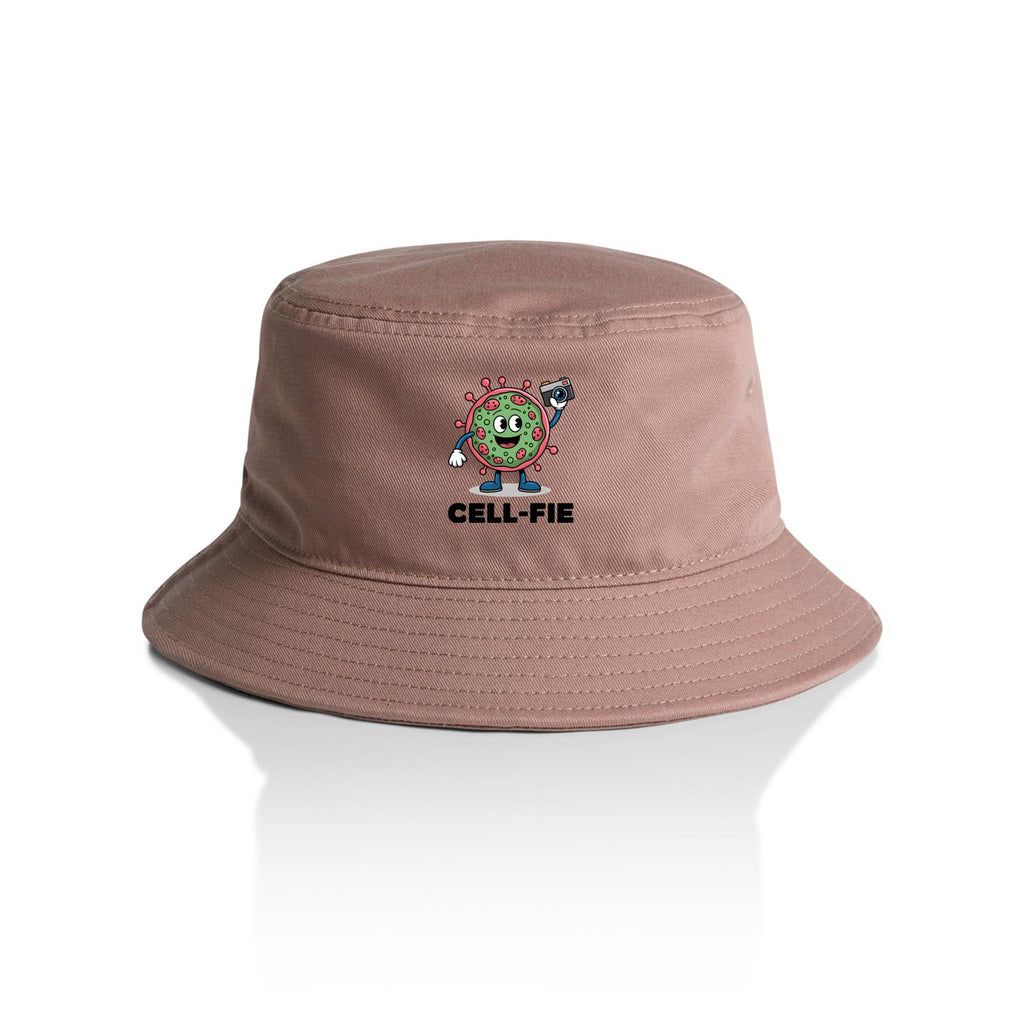 Cell-fie Cell Selfie AS Colour Bucket Hat Hazy Pink One Size As Colour Bucket Hat Printed In Australia Science
