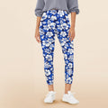 Blue Hawaiian Floral - Women's High Waist Pockets Yoga Leggings
