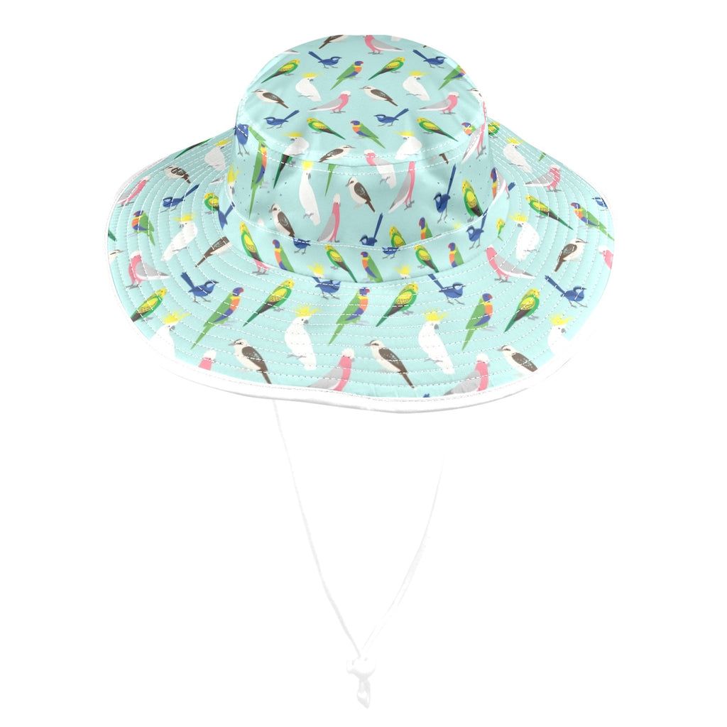 Australian Birds Wide Brim Bucket Hat Wide Brim Bucket Hat Australia Birds Printed Offshore