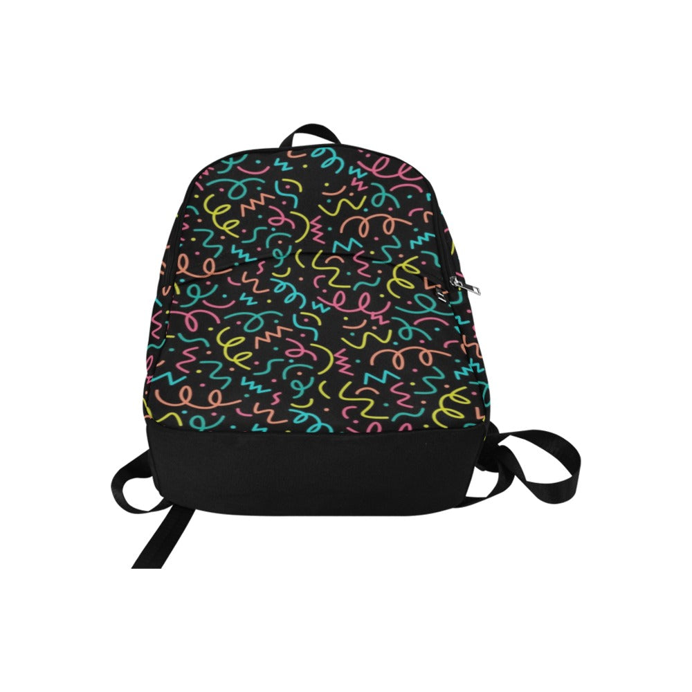 Squiggle Time - Fabric Backpack