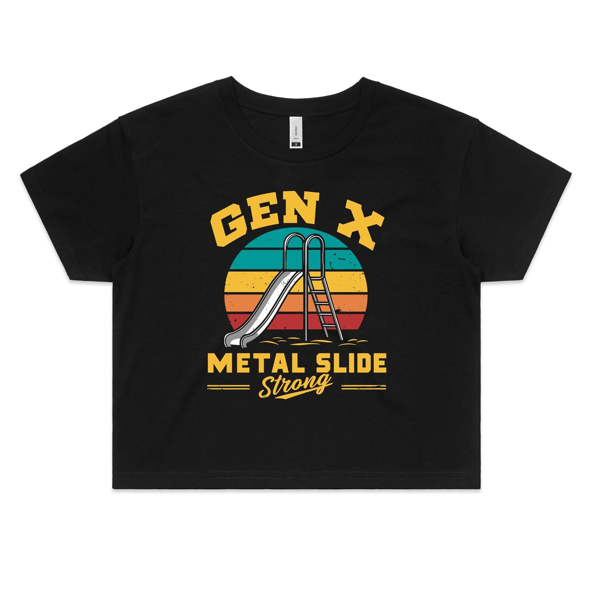 Gen X Metal Slide Strong Women's AS Colour Crop Tee