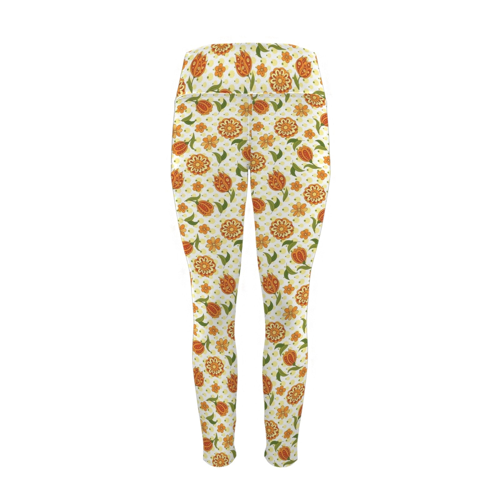 Graphic Floral Women's High Waist Pockets Yoga Leggings