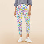 80's Grid Women's High Waist Pockets Yoga Leggings 5XL Women's High Waist Pockets Yoga Leggings Printed Offshore Retro