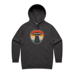 UFO, Retro Stripes - Womens Hoodie Coal Womens Hoodie Printed In Australia Sci Fi