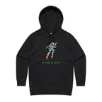 Alien Invasion, We Come In Peace - Womens Hoodie Black Womens Hoodie Printed In Australia Sci Fi