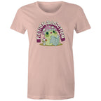 Fiction Addiction - Womens T-shirt Pale Pink Womens T-shirt Printed In Australia Reading