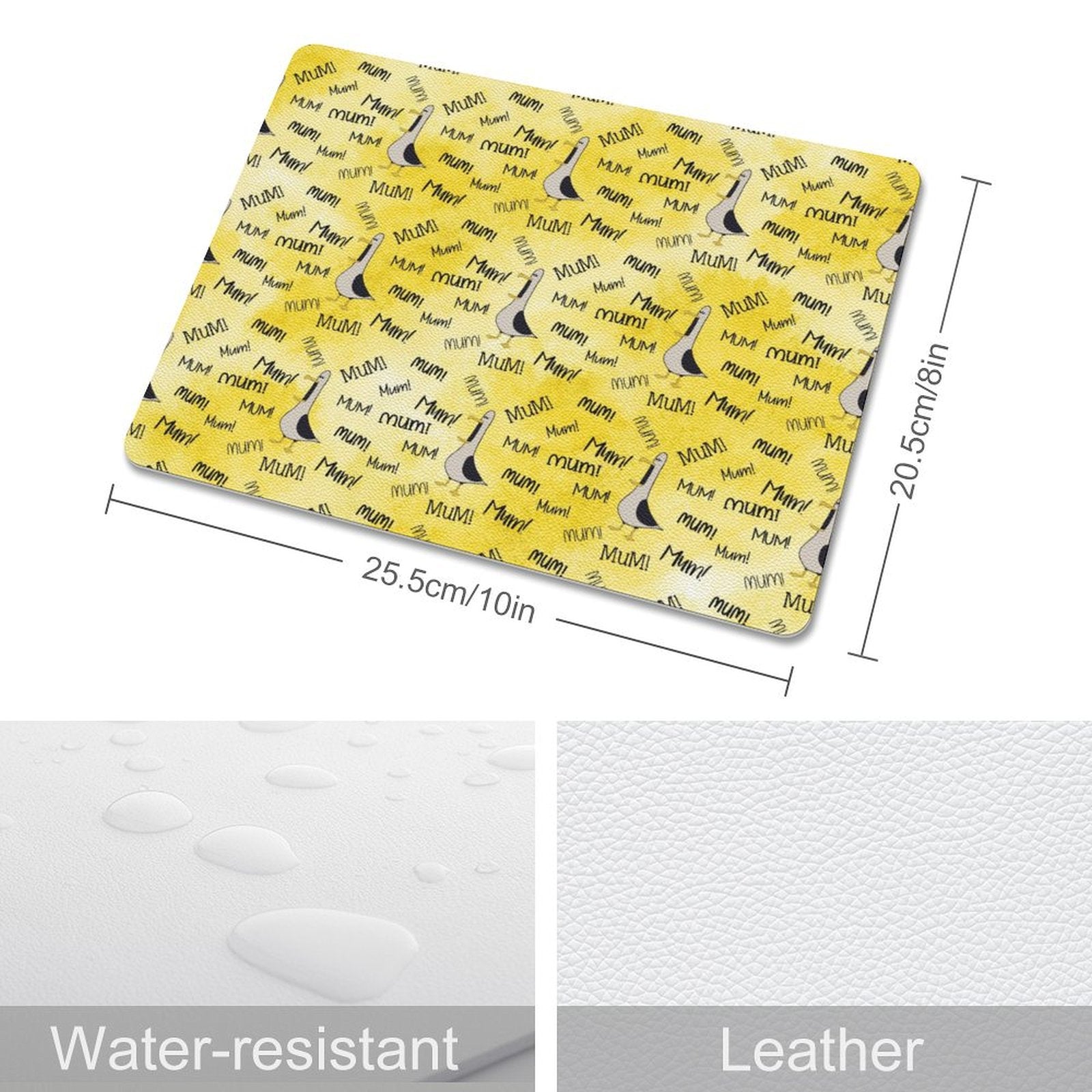 Mum Seagull - Leather Mouse Pad Leather Mouse Pad animal Mum Printed Offshore