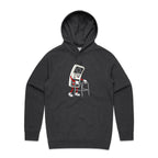 Retro Gamer Men's AS Colour Hoodie Asphalt Marle Mens Hoodie Games Printed In Australia