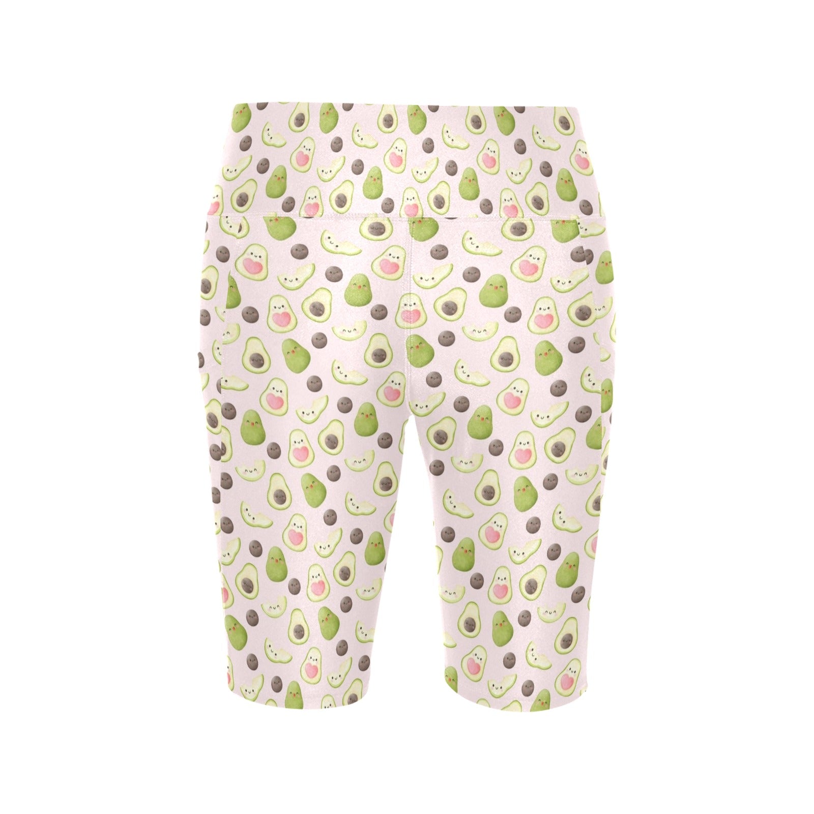 Avocado Love Women's Bike Shorts With Side Pockets