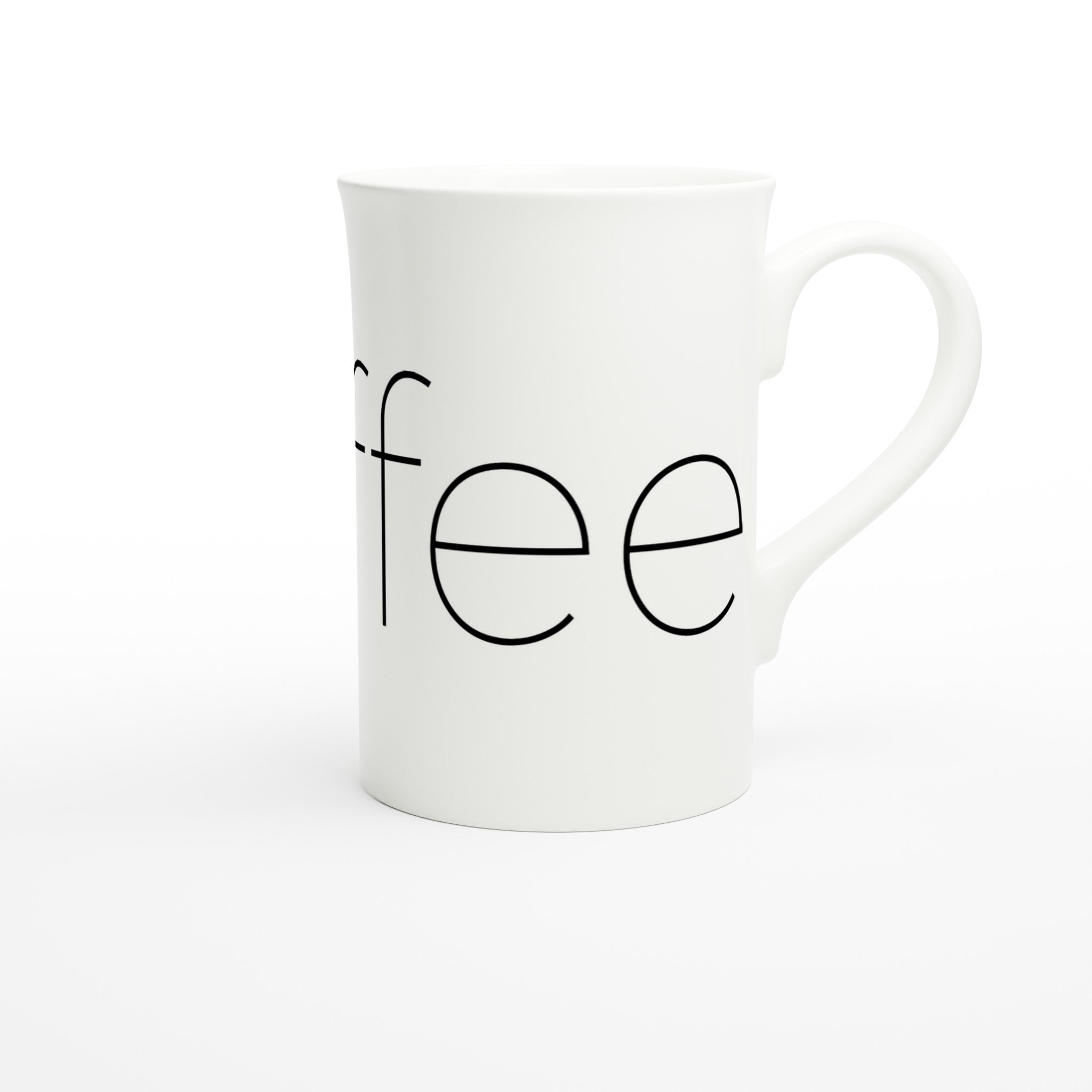 Coffee - White 10oz Porcelain Slim Mug Porcelain Mug Coffee Globally Fulfilled