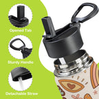 Peace And Love - 12oz Kids Water Bottle with Straw Lid