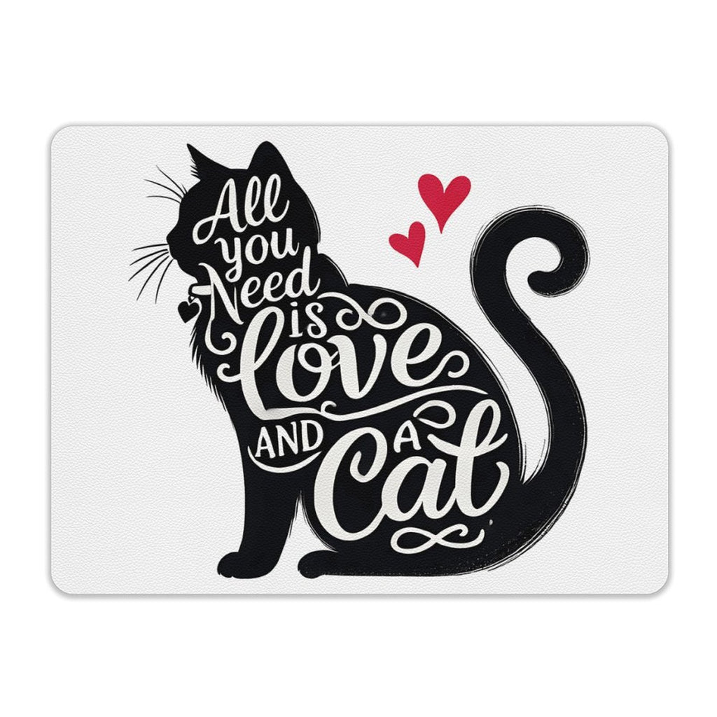 All You Need Is Love And A Cat Leather Mouse Pad Leather Mouse Pad animal Printed Offshore