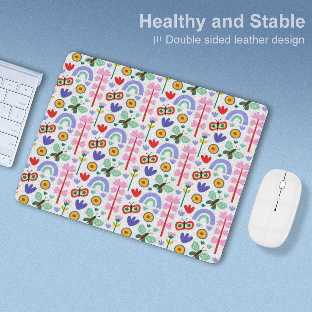 Rainbows And Butterflies Leather Mouse Pad Leather Mouse Pad Printed Offshore