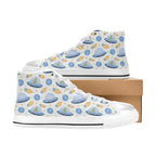 UFO's And Aliens Men's High Top Canvas Shoes Men's Classic High Top Canvas Shoes Printed Offshore Sci Fi