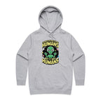 Alien, I'm Not Saying It Was Humans - Womens Hoodie Grey Marle Womens Hoodie Printed In Australia Sci Fi